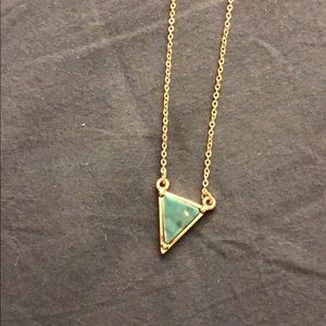 •blue triangle necklace